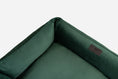 Load image into Gallery viewer, Bolster Beds Premium Chester & Lee | Classic Velvet Sleeper Dog Bed Green