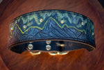 Aurora Borealis Leather Dog Collar