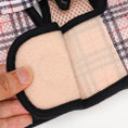 Load image into Gallery viewer, EcoBark Step In Dog Harness - XXXS to Small Breeds- Reflective Soft Mesh Harness for Teacup, Small Dogs and Puppies / Beige Plaid