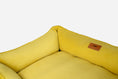 Load image into Gallery viewer, Bolster Beds Premium Chester & Lee | Fancy Corduroy Sleeper Dog Bed Sunny Yellow