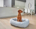 Load image into Gallery viewer, Bowsers Vintage Washed Calming Donut Dog Bed in aquarius