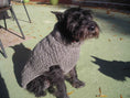 Load image into Gallery viewer, Gray Cable Knit Dog Sweater