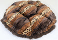 Load image into Gallery viewer, Exotic Gold & Chocolate Shag Swaddle Bed