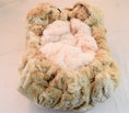 Load image into Gallery viewer, Beige Rabbit & Cream Crocodile Travel Bed/Blanket