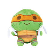 Dog Toy Squeaker Plush - Teenage Mutant Ninja Turtles Michelangelo Full Body Nunchucks Pose Orange