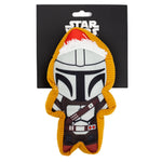 Dog Toy Squeaker Plush - Star Wars Holiday Mandalorian Santa Cookie Replica