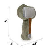 Dog Toy Squeaker Plush - Thor's Hammer Grays Browns