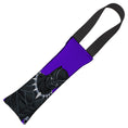 Load image into Gallery viewer, MARVEL AVENGERS
Dog Toy Squeaky Tug Toy - Black Panther Standing Pose + Black Panther Icon Purple/Black + BLACK Handle Webbing