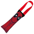 Load image into Gallery viewer, MARVEL DEADPOOL
Dog Toy Squeaky Tug Toy - Deadpool Face + Deadpool Logo2 Black/Red/White - RED Handle Webbing