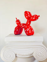 Designer Luxury Balloon Dog Statue in Red