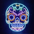 Load image into Gallery viewer, Dia De Los Muertos Hanuted Skull Death Mask Neon Signs