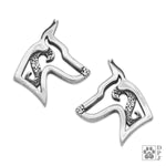 Sterling Silver Doberman Pinscher Post Earrings