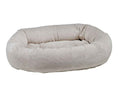 Load image into Gallery viewer, Bowsers Soft Textures Calming Donut Dog Bed in grey-sheepskin