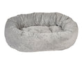 Load image into Gallery viewer, Bowsers Soft Textures Calming Donut Dog Bed in grey-sheepskin