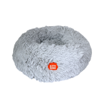 Kitty Kasa Plush Donut Cat Bed Grey Plush