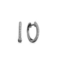 Load image into Gallery viewer, OLIVE & CHAIN Diamond Signature Huggie Hoop Earring - Yellow Gold, Single