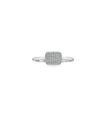 Load image into Gallery viewer, OLIVE & CHAIN Diamond Rectangle Ring - White Gold, 5.0