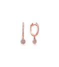 Load image into Gallery viewer, OLIVE & CHAIN Diamond Disc Dangle Earring - Yellow Gold, Pair