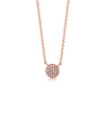 Load image into Gallery viewer, OLIVE & CHAIN Diamond Disc Necklace - Rose Gold