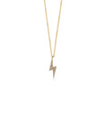 Load image into Gallery viewer, OLIVE & CHAIN Diamond Lightning Bolt Necklace - Yellow Gold