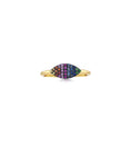 Load image into Gallery viewer, OLIVE & CHAIN Rainbow Marquise Ring - Yellow Gold, 5.0