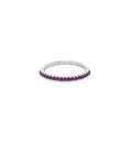 Load image into Gallery viewer, OLIVE & CHAIN Pink Sapphire Stackable Band - White Gold, 5.0