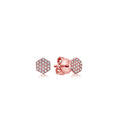 Load image into Gallery viewer, OLIVE & CHAIN Diamond Hexagon Stud Earring - Yellow Gold, Large, Pair