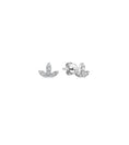 Load image into Gallery viewer, OLIVE & CHAIN Diamond Petal Stud Earring - White Gold
