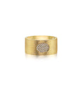 Load image into Gallery viewer, OLIVE & CHAIN Diamond Oval Cigar Band - Yellow Gold, 5.0