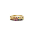 Load image into Gallery viewer, OLIVE & CHAIN Rainbow Celestial Mini Cigar Band - Yellow Gold, 5.0