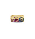 Load image into Gallery viewer, OLIVE & CHAIN Rainbow Celestial Cigar Band - Yellow Gold, 5.0