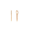 Load image into Gallery viewer, OLIVE & CHAIN Diamond Huggie Chain Earring - Rose Gold