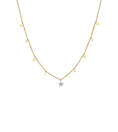 Load image into Gallery viewer, OLIVE & CHAIN Diamond Star & Moon Charm Necklace - Two-Tone Gold