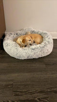 Load image into Gallery viewer, Mr. Peanut's 28" OrthoPlush® Pet Bed - Snowflake White Two Tone