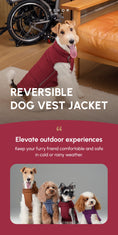 Load image into Gallery viewer, Reversible Dog Vest Jacket - Red Brown