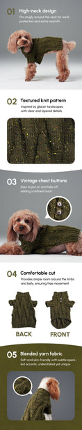Load image into Gallery viewer, GLACIER PET SWEATER - OLIVE GREEN
