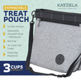 Load image into Gallery viewer, Katziela Expandable Pet Treat Pouch - Hands Free Dog Treat Pouch, Quick Access Magnet Closure - Anti Spill Dog Treat Bag - Treat Pouches for Pet Training, Adjustable Shoulder Strap & Belt Clip