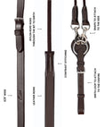 Load image into Gallery viewer, ExionPro Rope & Leather Draw Reins with Girth Ring