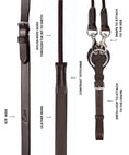 Load image into Gallery viewer, ExionPro Rope & Leather Draw Reins with Girth Ring