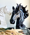 Load image into Gallery viewer, Elegant Horse Head Statue in Black