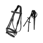 ExionPro Designer Stitched Mono Crown Piece Snaffle Bridle With Rubber Reins