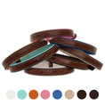 Load image into Gallery viewer, ExionPro Fancy Stitched Padded Leather Dog Collar - Blue Padding