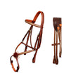 Load image into Gallery viewer, ExionPro Brass Clincher Figure 8 Bridle with Rubber Reins