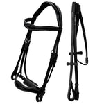 ExionPro Broad Wave Shape Designer Fancy Dressage Bridle & Web Reins