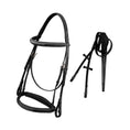 Load image into Gallery viewer, ExionPro Thin Noseband Padded Hunter Bridle with Reins
