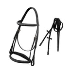 ExionPro Thin Noseband Padded Hunter Bridle with Reins