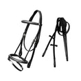 Load image into Gallery viewer, ExionPro Twin Designer Fancy Stitched English Snaffle Bridle with Reins