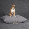 Load image into Gallery viewer, Gray Waxed Cotton Canvas Dog Bed - image 3