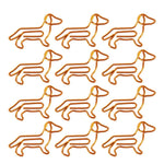 One Dozen Dachshund Paper Clips