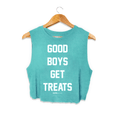 Load image into Gallery viewer, Good Boys Get Treats Crop Tank | Gift for Dog Moms | Made in USA